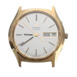 Omega quartz gold plated and stainless steel gentleman's wristwatch for repair/parts, ref. 196.0065,