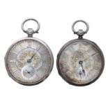 Silver fusee lever pocket watch for repair, London 1865, the movement signed W. F. Weston, Coventry,