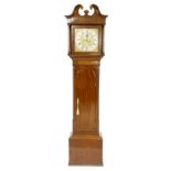Good mahogany eight day longcase clock, the 11.75" square brass dial signed Thos Bullock, Bath (fl.