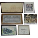 Framed silk work commemorating Good King George V of The Great Western Railway, 1927-1962, 12" x