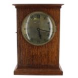 Good oak cased RAF single fusee mantel clock, the movement back plate inscribed SM & Co. 1939,