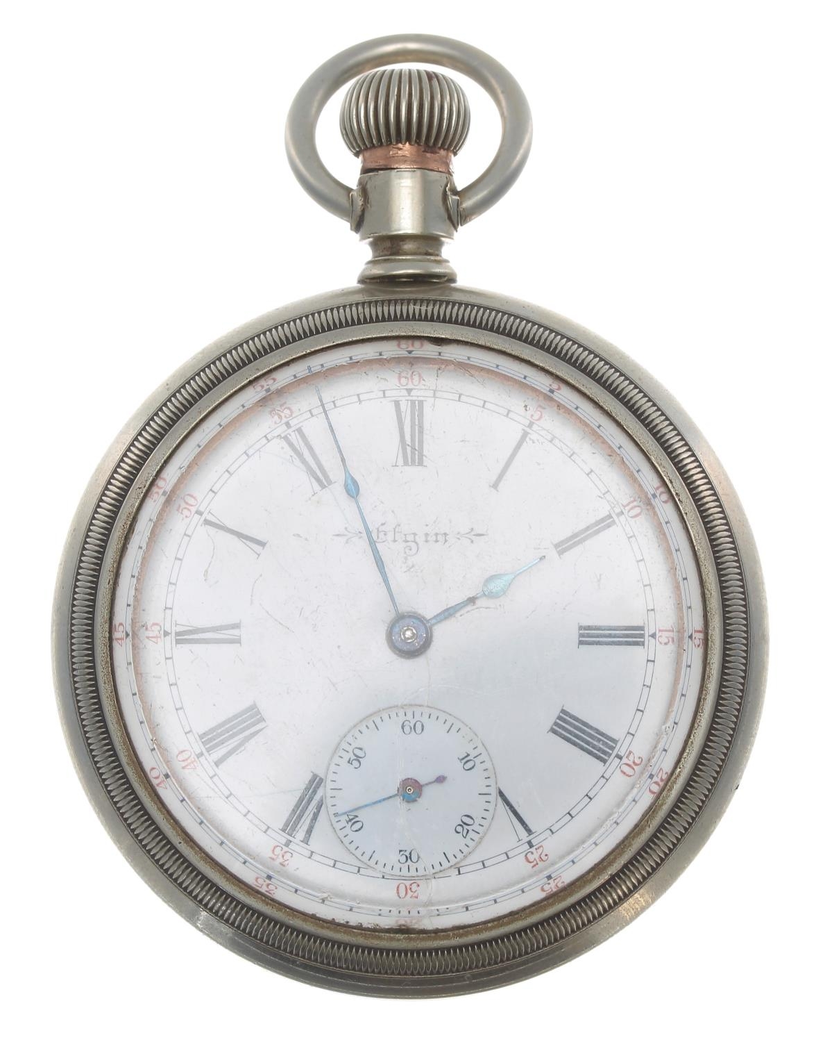 London, Midland and Scottish Railway (L.M.S.) Elgin nickel cased lever pocket watch, circa 1904,