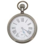 London, Brighton and South Coast Railway (L.B.S.C.R.Co.) nickel cased lever pocket watch, the