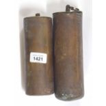 Two similar brass case weights (2)
