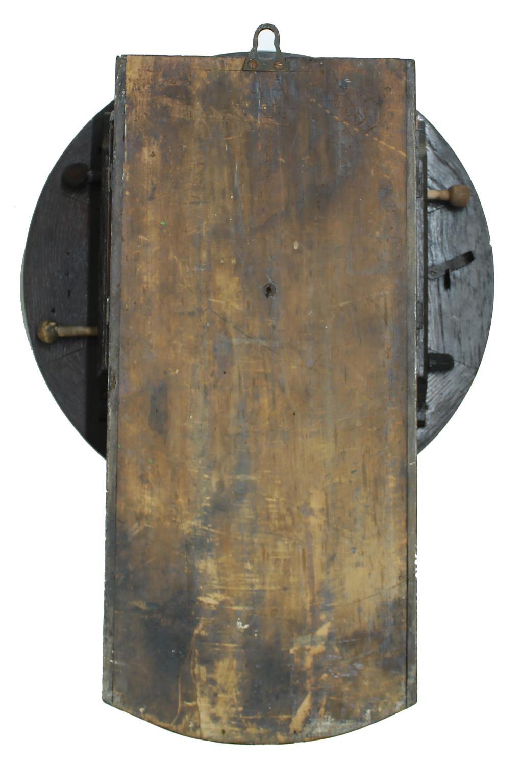 British Railway (Western Region) oak 12" drop dial wall clock, the dial inscribed B.R. with twenty - Image 3 of 8