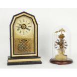 Contemporary brass skeleton clock inscribed original Kieninger, Made in Germany No (0) jewels