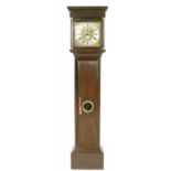 Eight day longcase clock with five pillar movement, the 12" square brass dial signed Sam Aldworth (