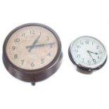 Great Western Railway (G.W.R) 6" wall dial clock within a chrome surround and hinged Bakelite