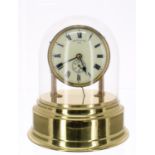 Good brass Eureka electric mantel clock, the 4.25" cream dial signed Eureka Clock Co. Ltd, London,