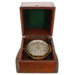 Two day marine chronometer, the 3.75" silvered dial inscribed Wilson Gillie, Bruce & Sons Ltd..,
