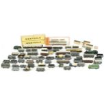 Collection of kit built 00 gauge rolling stock including Ratio, Kirk, Maj models, Cooper Craft