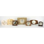 Twelve various 20th century small mantel clocks, some electric (12)