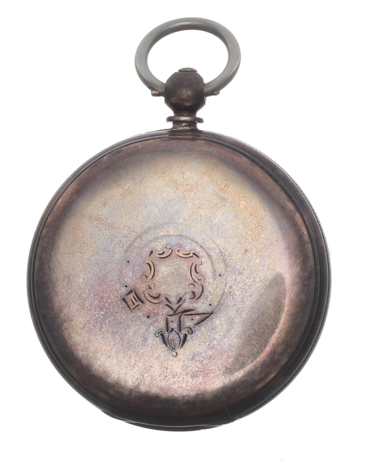 Victorian silver fusee lever pocket watch of Railway Interest, London 1870, the movement signed - Image 2 of 3