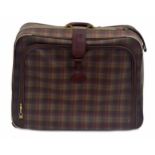 Mulberry Scotch tartan grain wheeled leather suitcase, 31" wide, 10" deep, 25" high