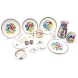 Selection of assorted Vintage Poole Pottery traditional tableware including cheese dish, side dishes