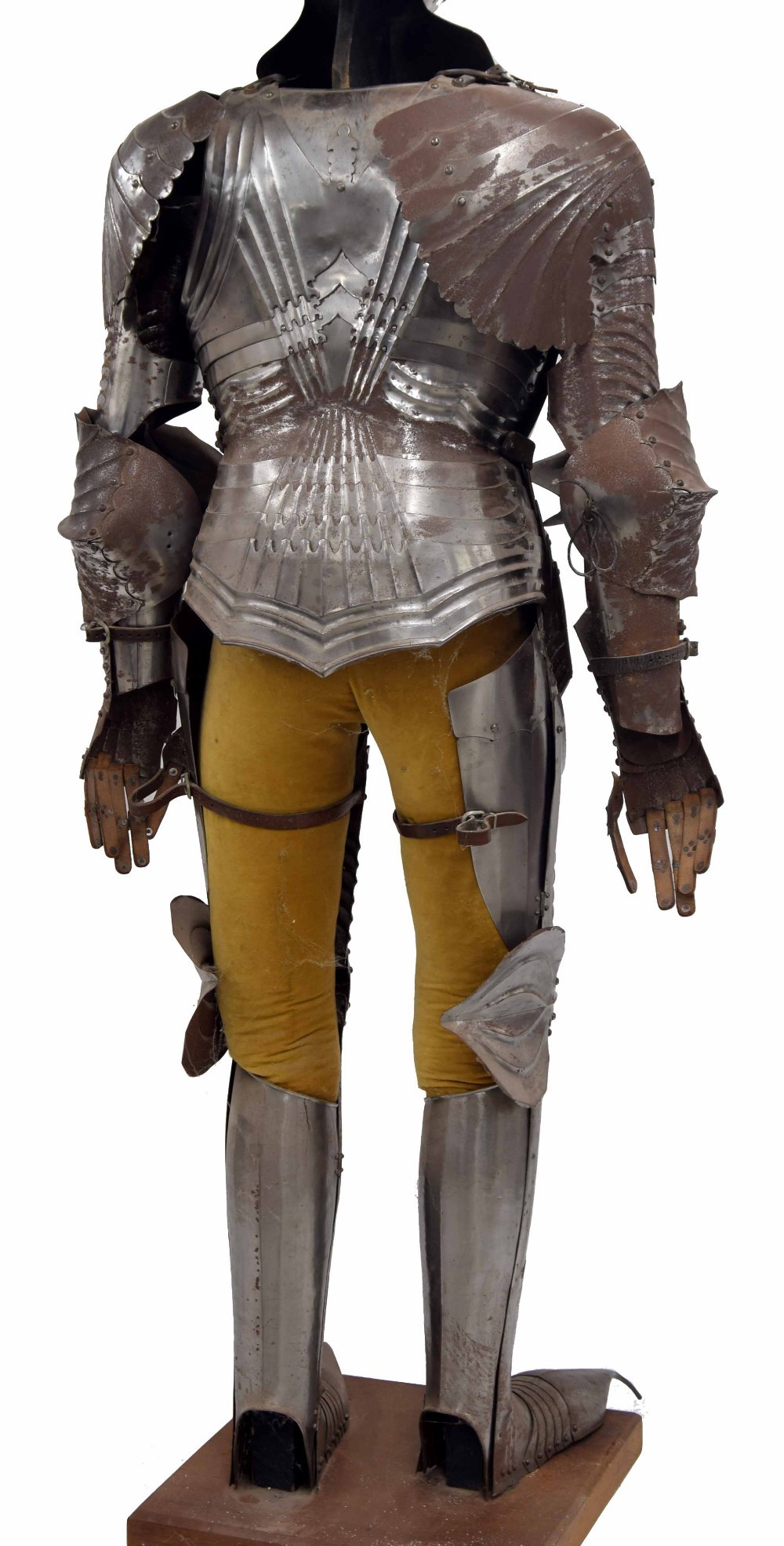 Full suit of German ceremonial steel armour for horseback in the Medieval style, including a - Image 5 of 6