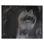 Barry Novis (20th/21st century) - portrait of George Harrison of 'The Beatles', inscribed with the