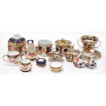 Selection of Royal Crown Derby, Bloor Derby and similar Imari pattern porcelain and pottery; to