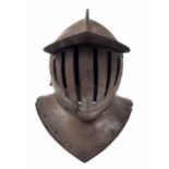 17th century style north European cuirassier siege steel helmet, with studded decoration and
