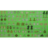 Military Regimental collar/dog badges - a good collection of 38 pairs together with 17 further