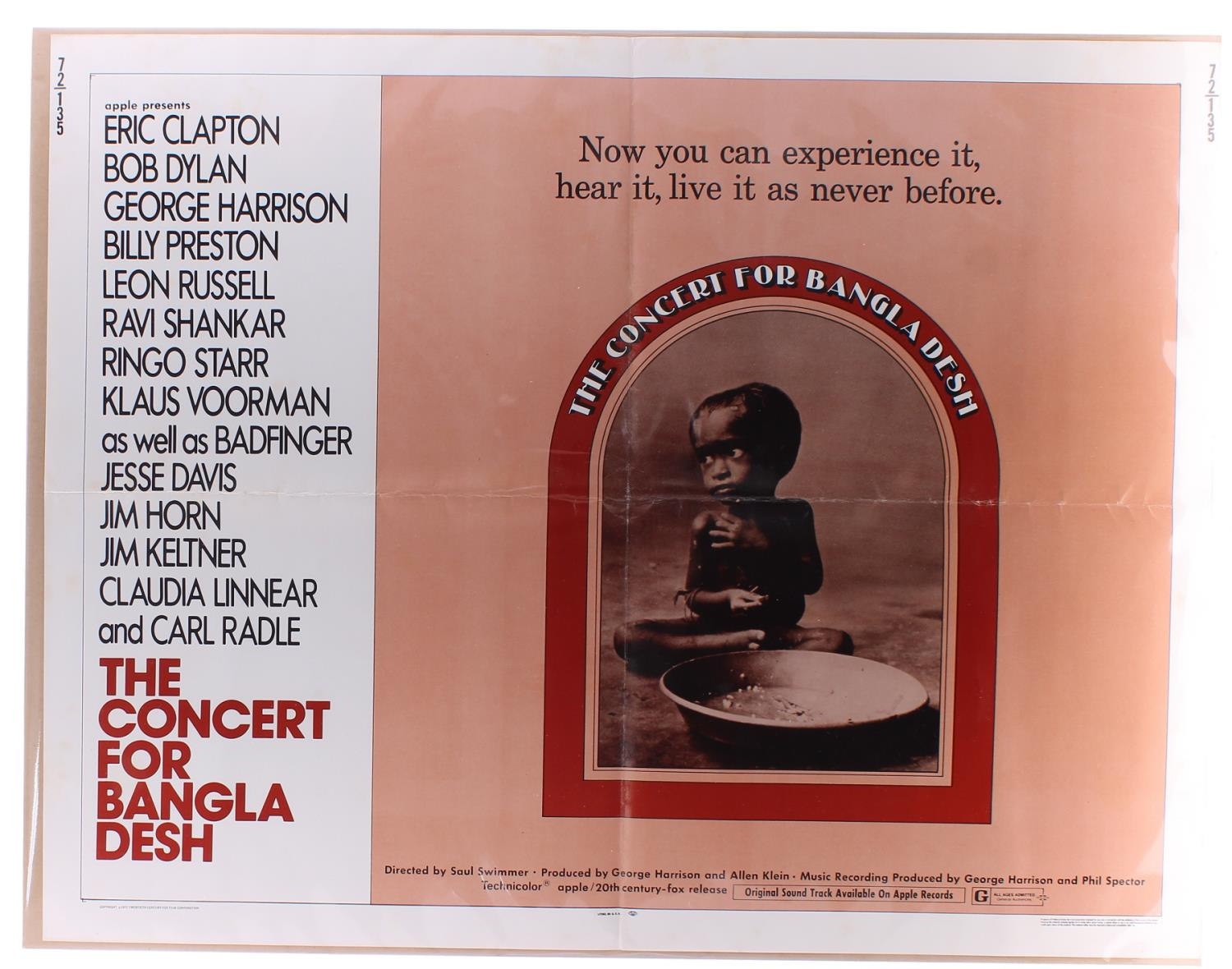 Selection of five promotional posters including The concert for Bangladesh, Rolling Stones, The Who, - Image 4 of 5