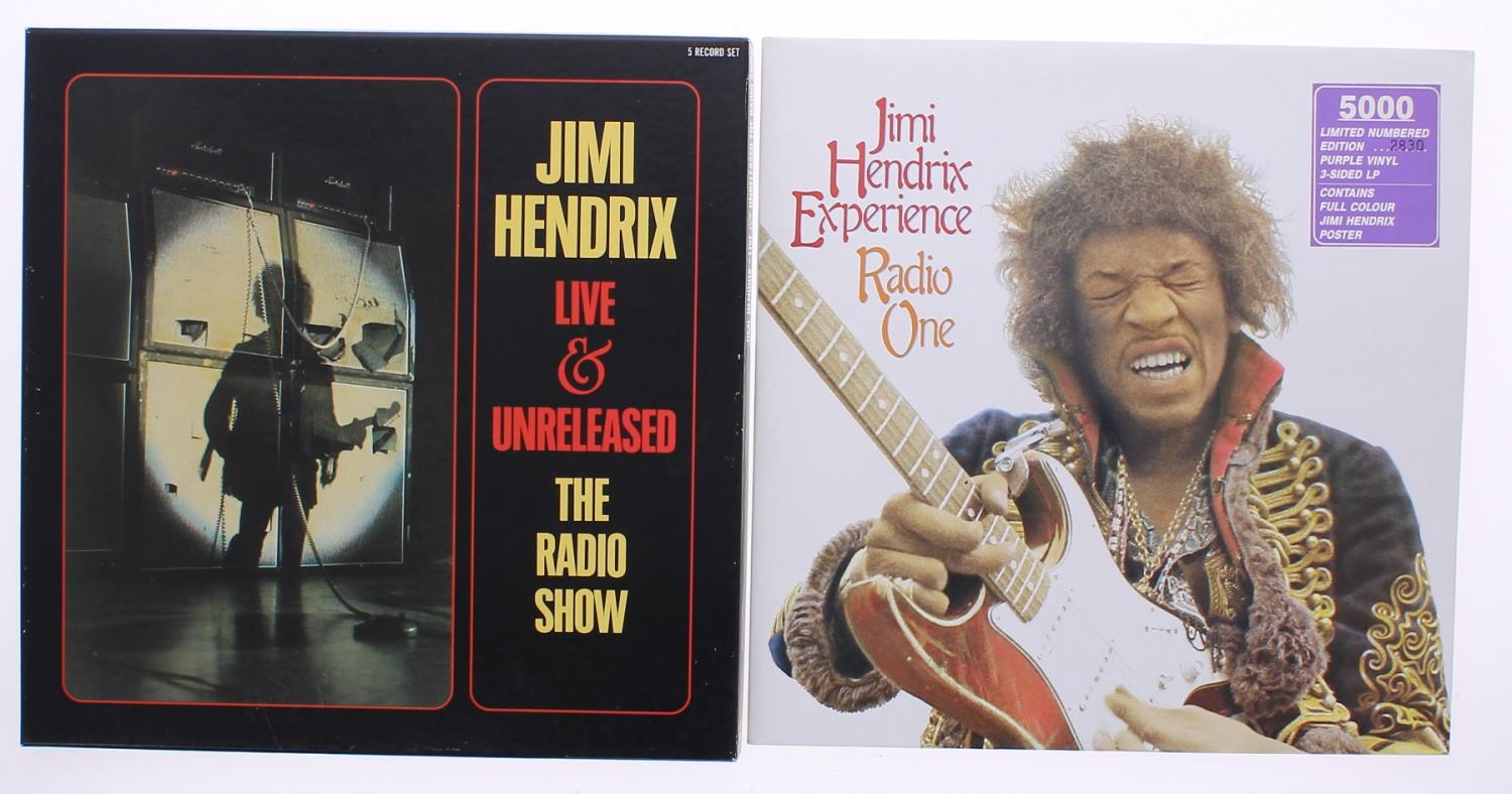 Jimi Hendrix - 'Live & Unleashed, The Radio Show' five record box set with poster; together with The