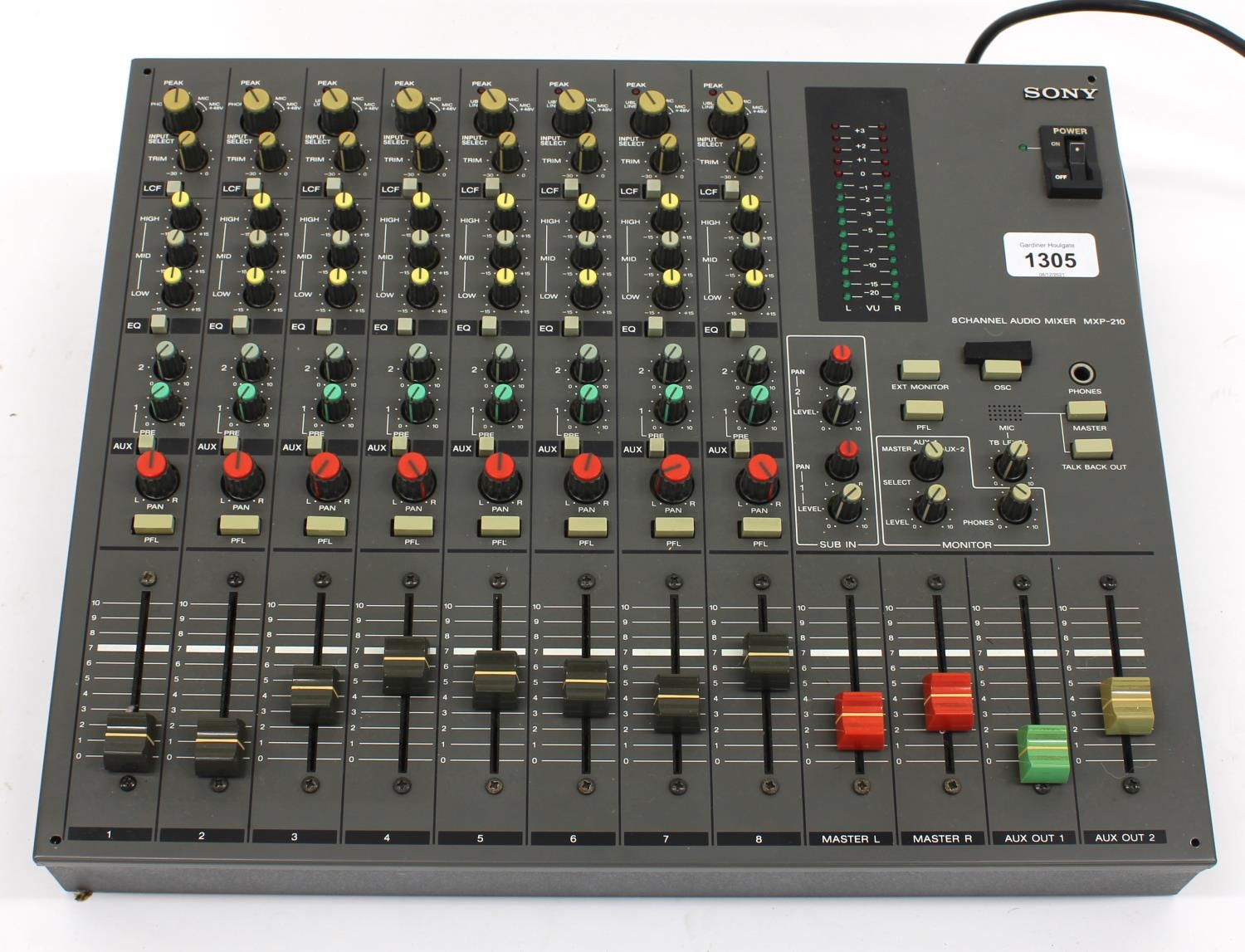 Sony MXP-210 eight channel audio mixer (USA voltage) *Please note this lot is subject to 20% VAT