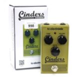 TC Electronics Cinders overdrive guitar pedal, boxed