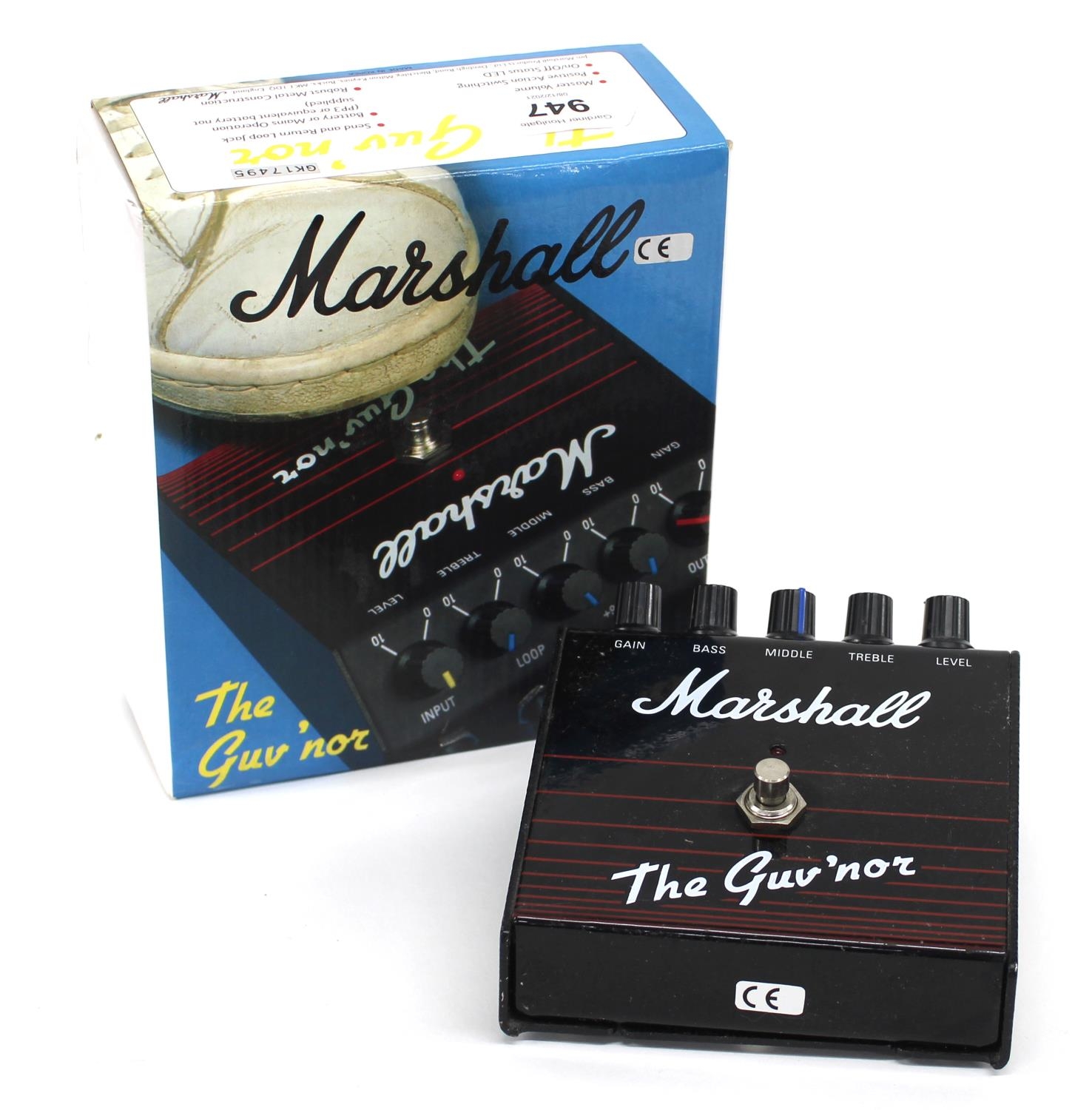 Marshall The Guv'nor guitar pedal, boxed