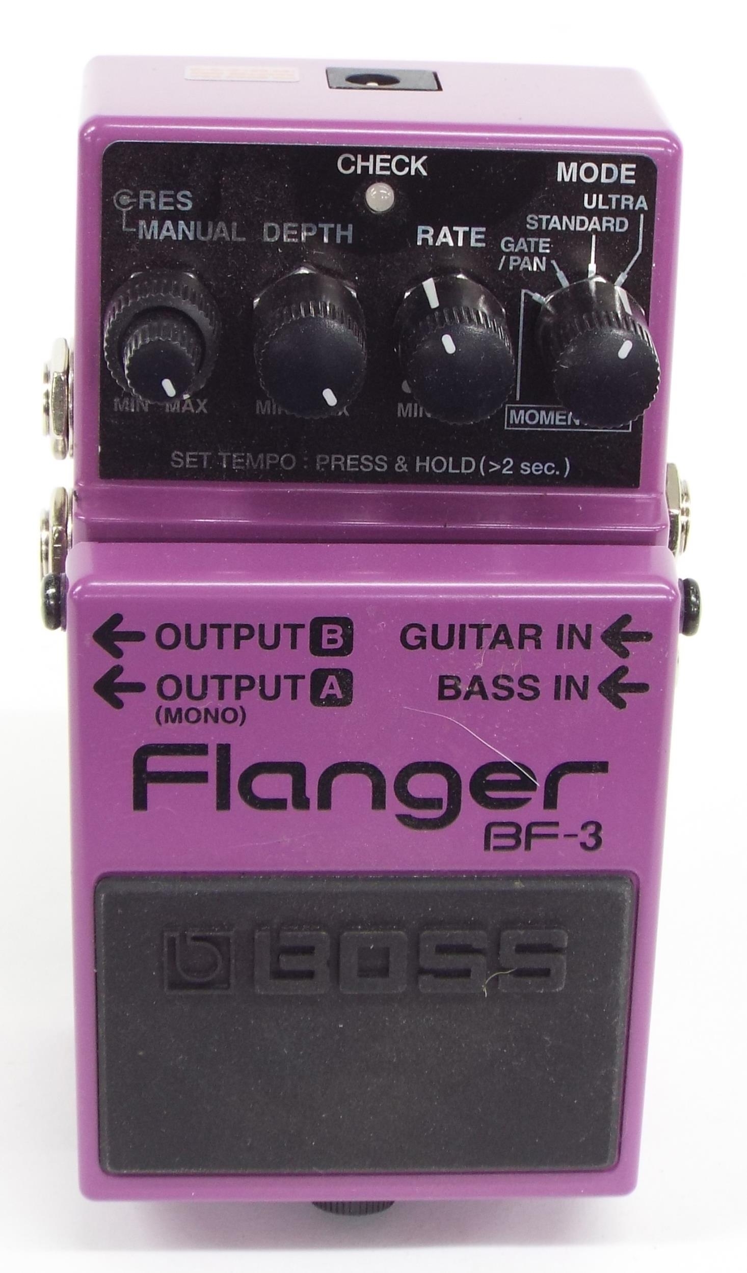 Boss BF-3 flanger guitar pedal, boxed