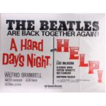 The Beatles - rare United Artist's double bill poster for 'A Hard Day's Night' and 'Help!', 30" x