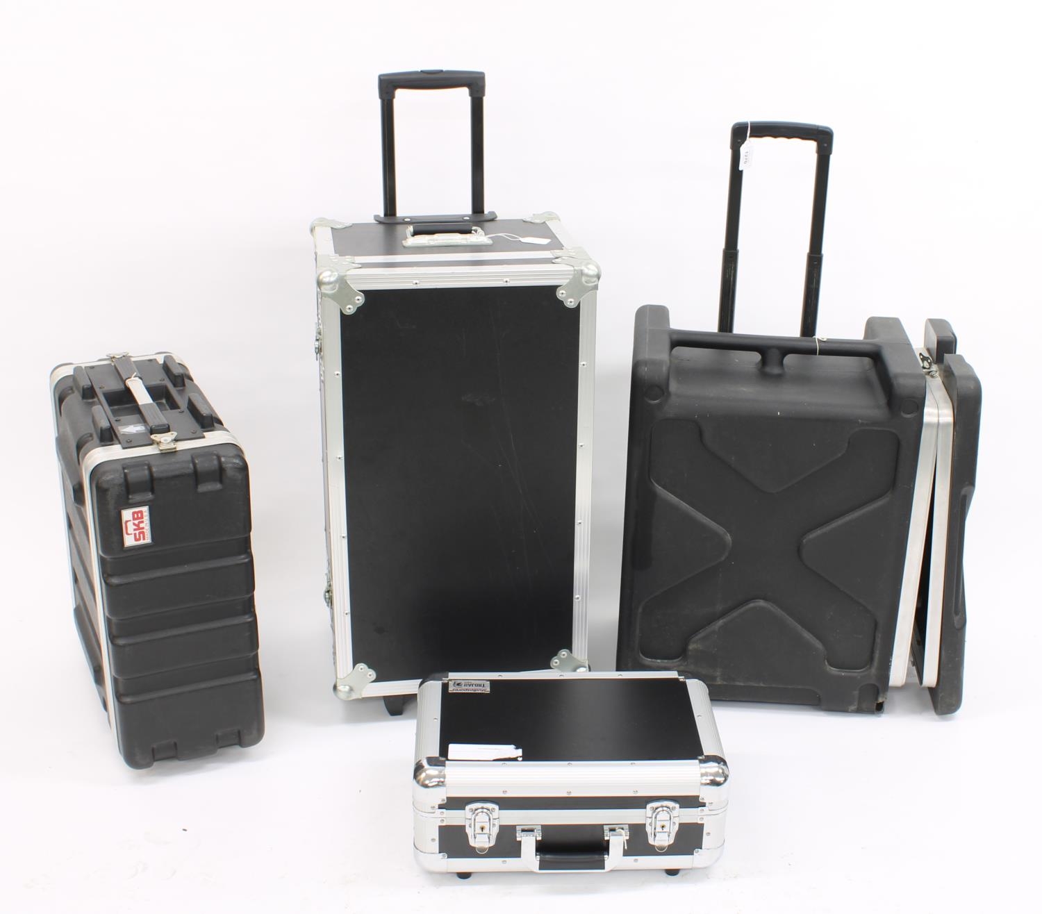 SKB wheeled rack flight case enclosing an ETA Systems conditioned power distribution rack