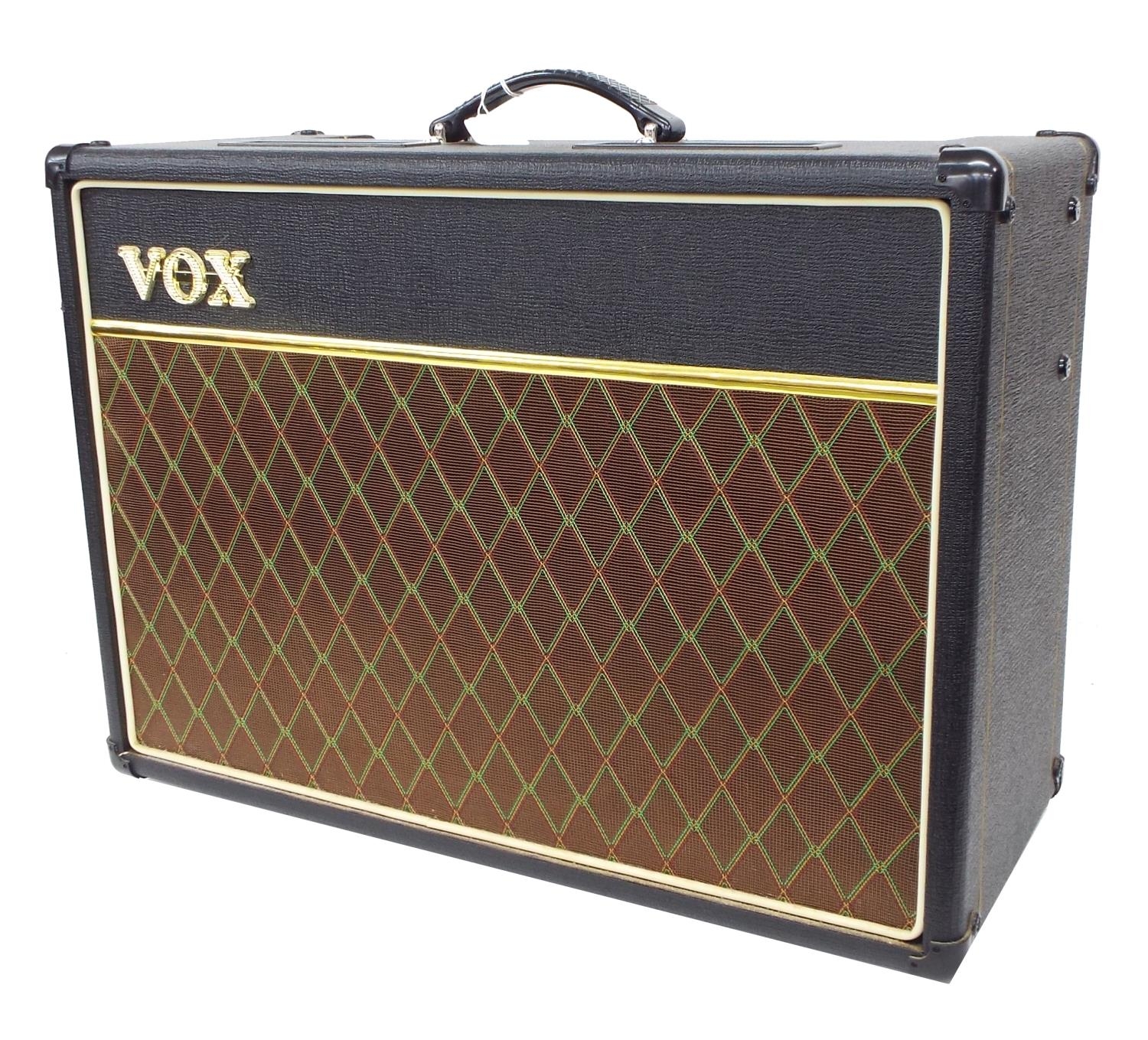 Vox AC15 CC1 guitar amplifier, with dust cover and foot switch