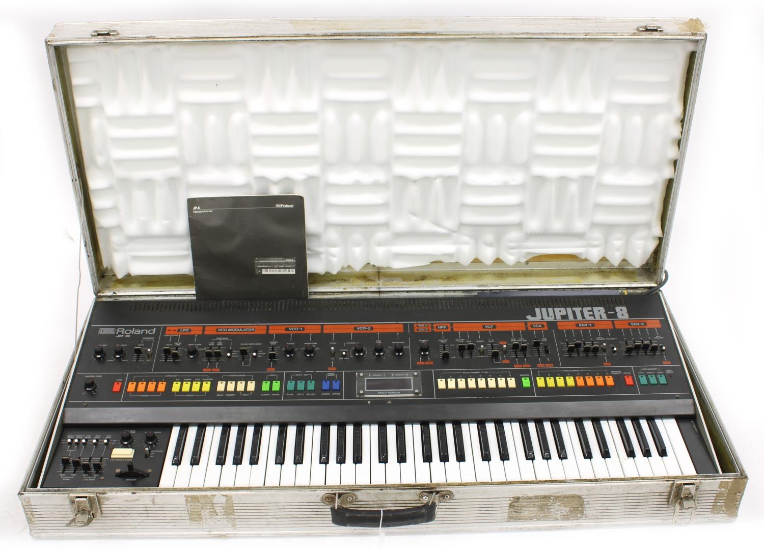 1983 Roland Jupiter 8 JP-8 synthesizer keyboard, made in Japan, with original manual and within - Image 2 of 2