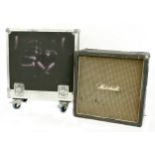 The Alarm - 1970s Marshall 4 x 12 straight 'Bass' guitar amplifier speaker cabinet, made in England,