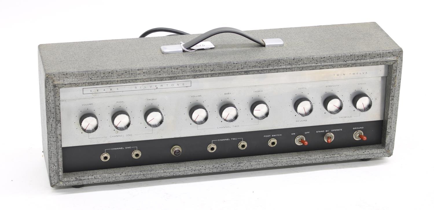 1960S Sears Silvertone Model 1484 Twin Twelve guitar amplifier head, made in USA (USA voltage)