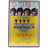 The Beatles - original United Artist's American release film poster for The Beatles 'Help!', framed,