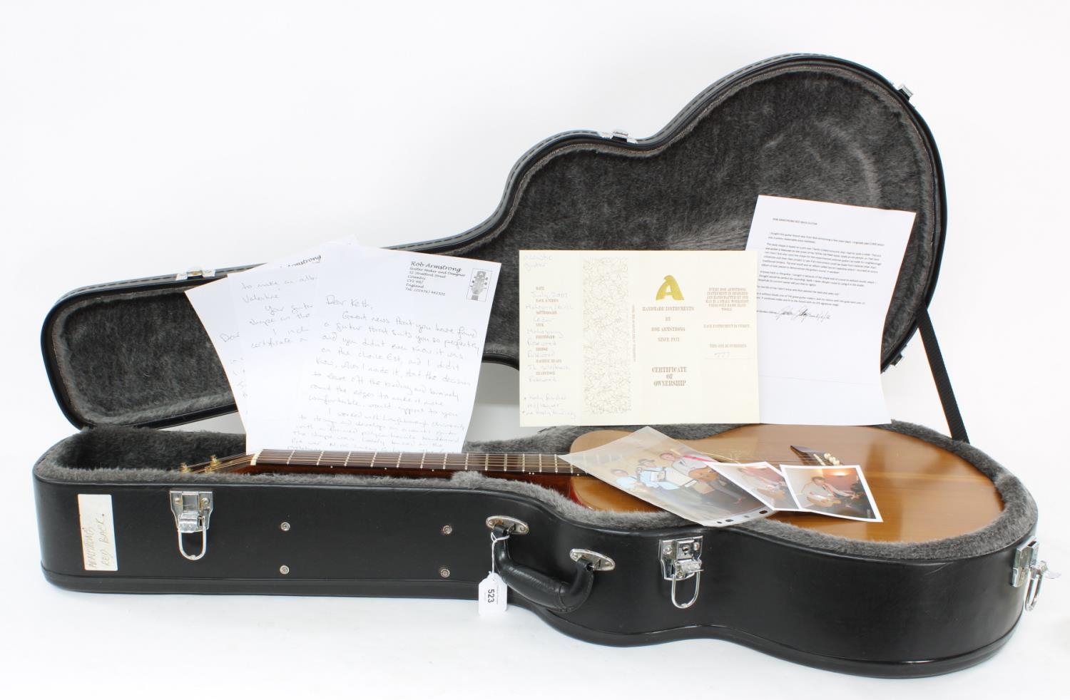 Gordon Giltrap and Steve Craddock - 2007 Rob Armstrong acoustic guitar, made in England, ser. no. - Image 3 of 3