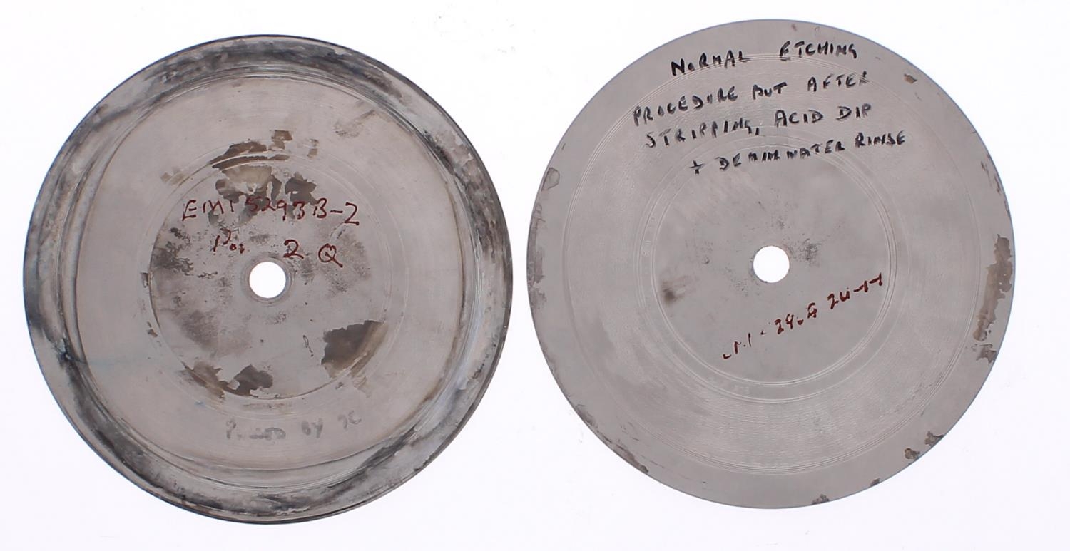 Queen - two EMI record pressing plates for the singles 'Body Language' and 'Life is Real', each - Image 2 of 2