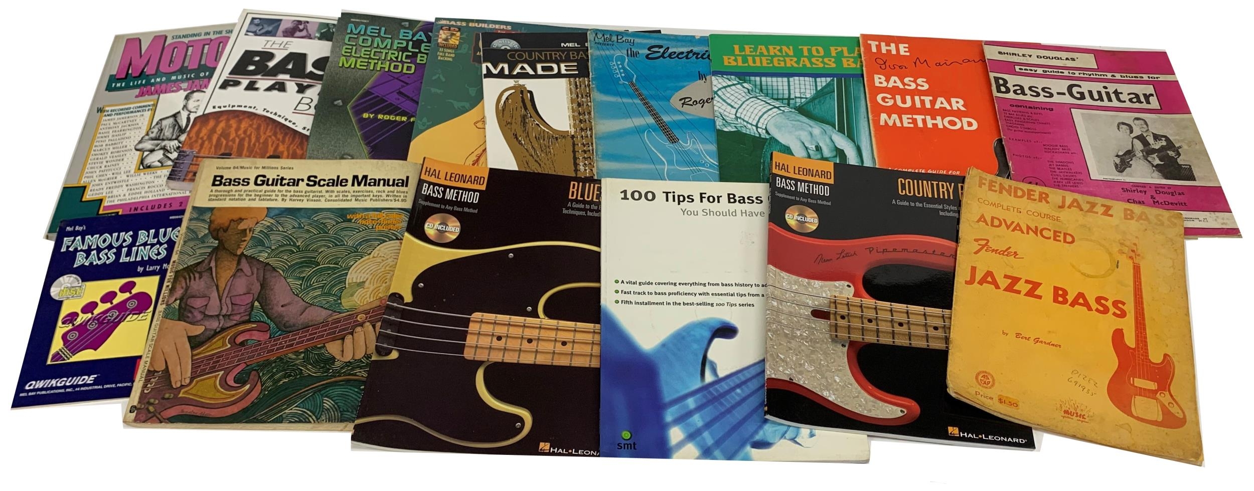 Good selection of instructional bass guitar method and song books