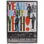 The Beatles - original German film poster for The Beatles in 'Yeah! Yeah! Yeah!', framed, 34.5" x