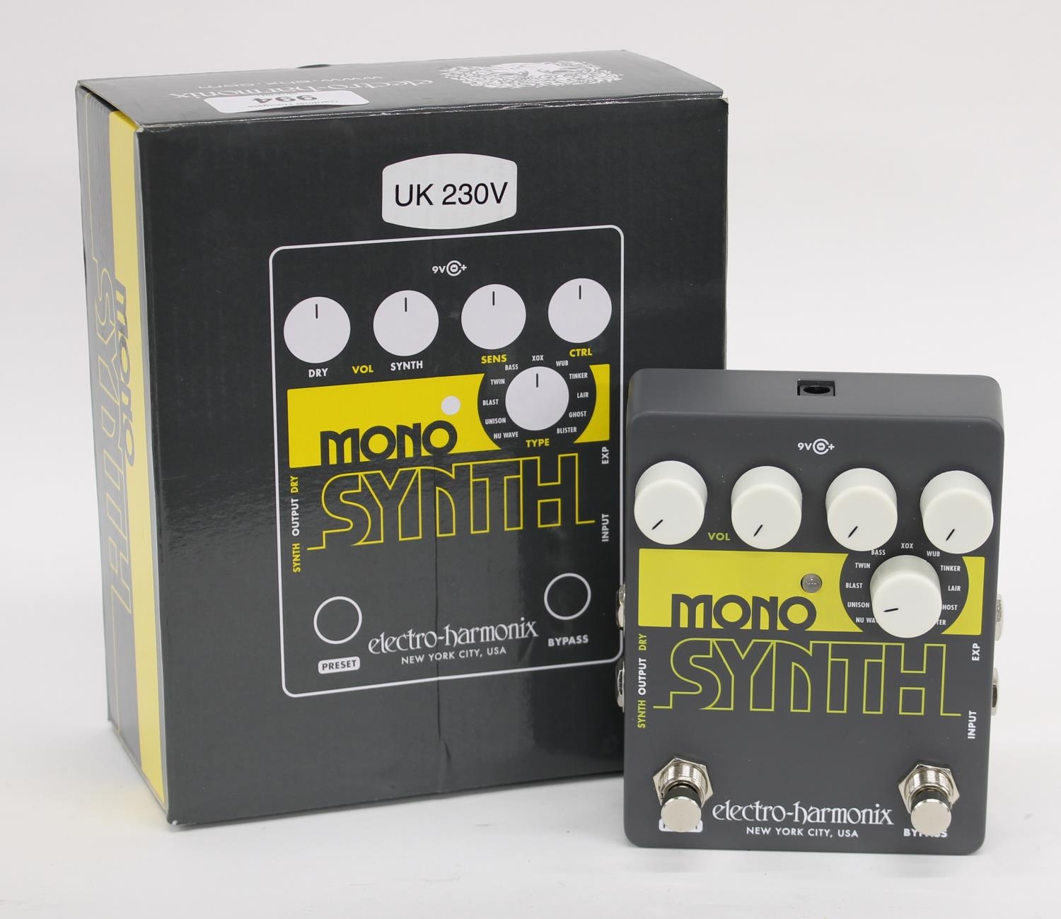 Electro-Harmonix Mono Synth guitar pedal, boxed