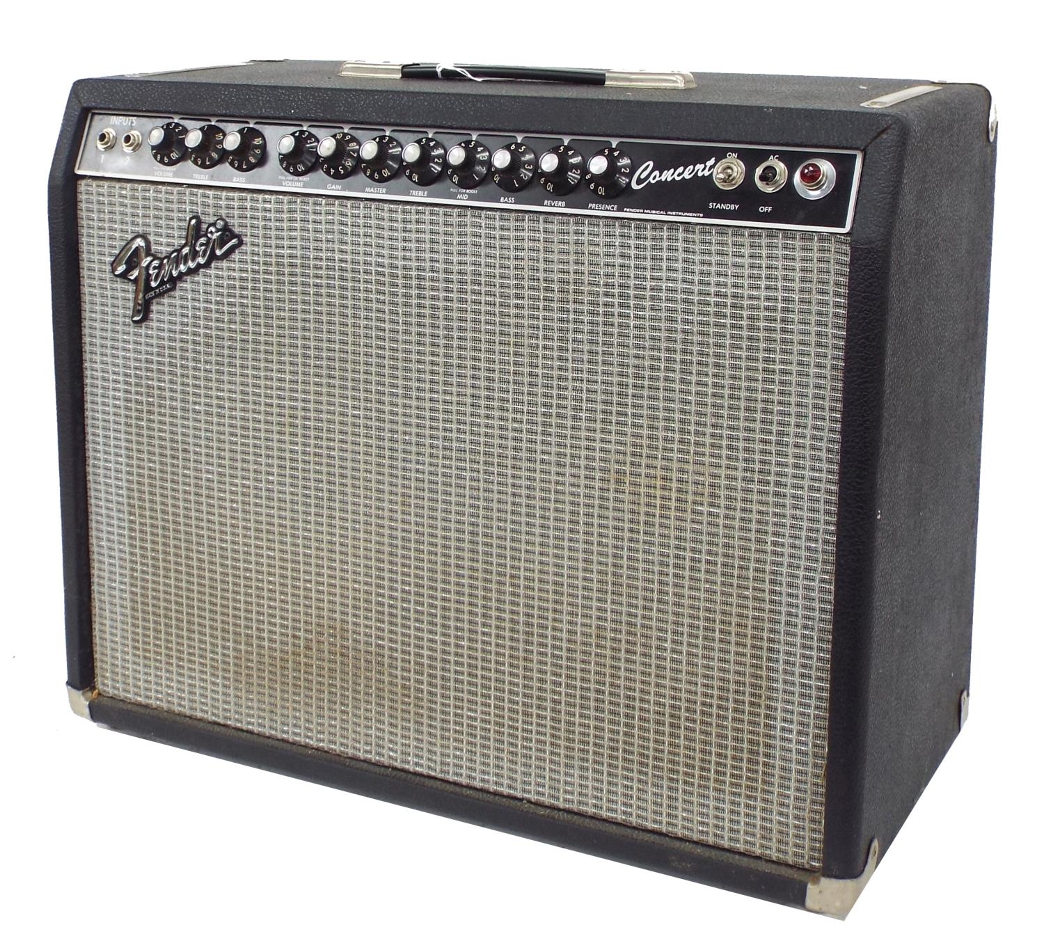 Fender Concert guitar amplifier, made in USA, circa 1982, ser. no. F214267, fitted with a pair of