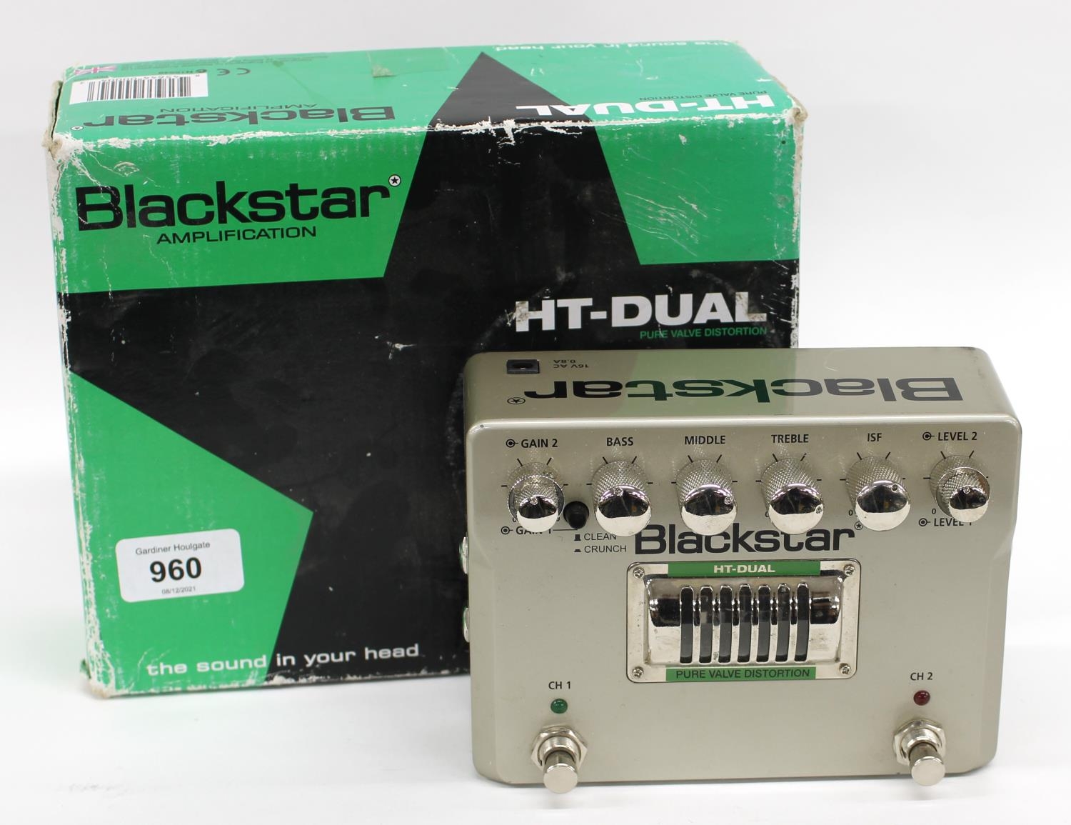 Blackstar Amplification HT-Dual Pure Valve Distortion guitar pedal, boxed (crackle noise on gain