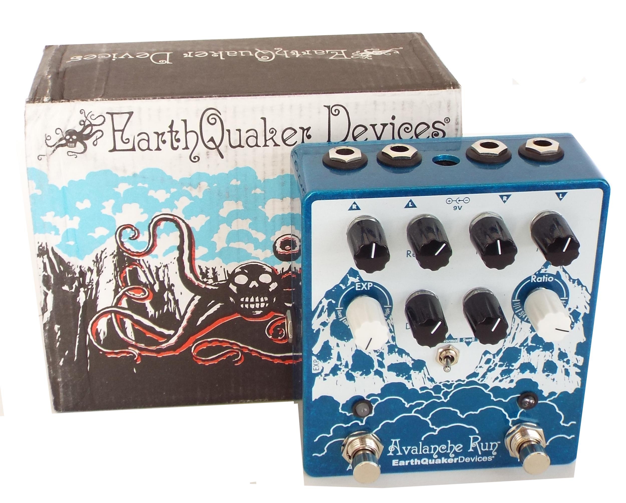 New and boxed EarthQuaker Devices Avalanche Run stereo reverb & delay guitar pedal