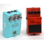 Boss MD-2 Mega Distortion guitar pedal; together with a T-Rex Overdrive guitar pedal (2)