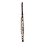 Cocuswood flute with silver keywork, stamped Rudall Carte & Co, 23 Berners Street, Oxford Street,