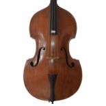 Louis Lowendell double bass stamped Dresden below the button, length of back 43.75", stop length