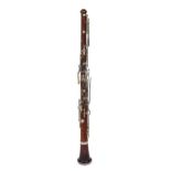 Cocuswood oboe with German silver keywork, stamped (crown), Heckel, Biebrich (crown), Maison á