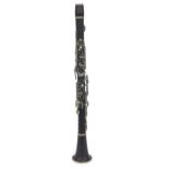 African blackwood Bb clarinet with German silver keywork, stamped J.Poschl, Munchen, made circa